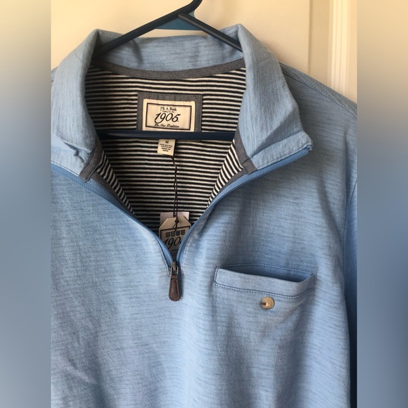 Peter Millar Light Blue Quarter-Zip Pullover - Picture 2 of 4